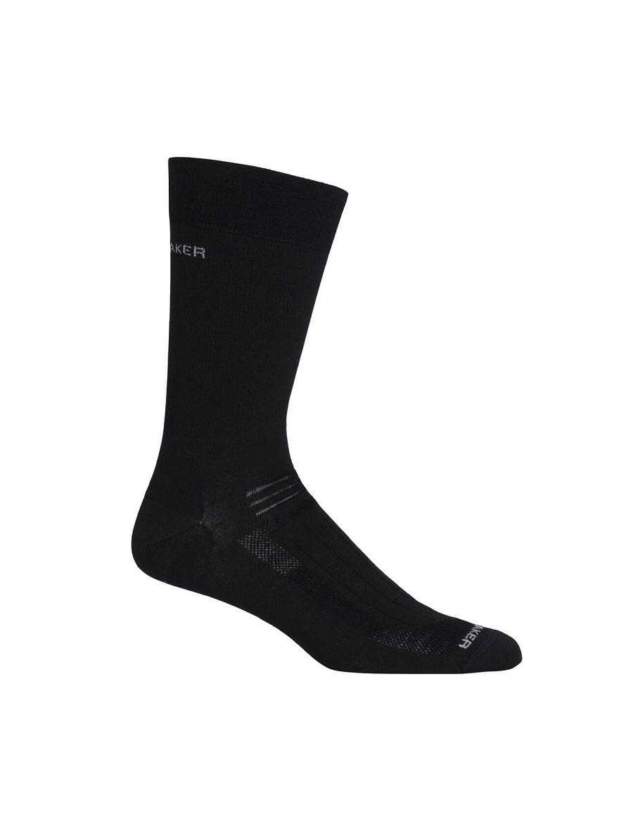 Chaussettes Icebreaker Merino Hike Liner Crew Homme Noir | FR 1044SGLO